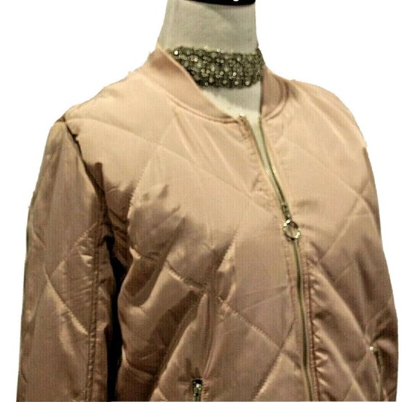 RUE21 Dusty Rose Quilted Bomber Jacket - Picture 4 of 8